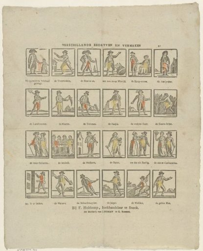 Various occupations and amusements