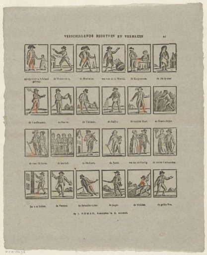 Various occupations and amusements