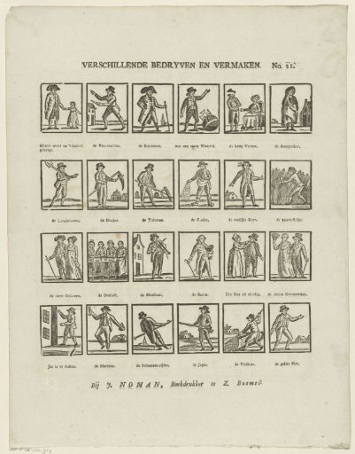 Various occupations and amusements