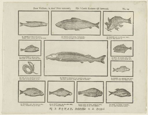 By fishing, as shown in this print, / The country's rivers are richly inhabited