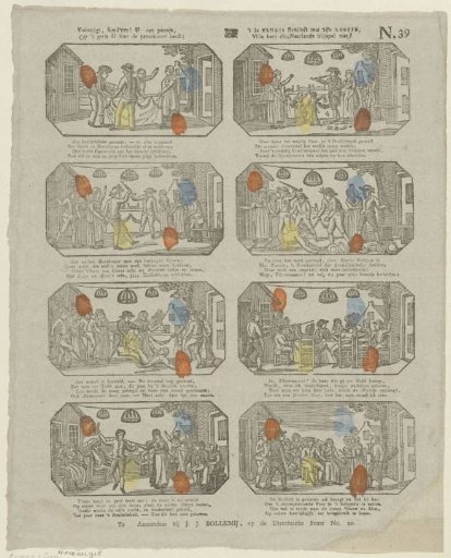Delight yourselves, children, for a while, / At what the art of print offers you here; / It is Chloris's wedding with his Rosje / Who does not know this Dutch comedy?