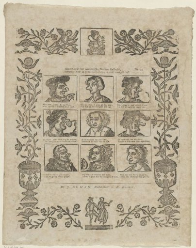 Behold the wonderful race of noses, / Which is here presented in print representation