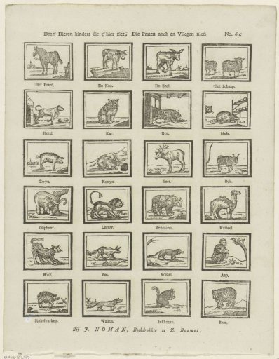 These animal children whom you see here, / Neither speak nor fly