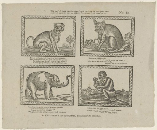Do not fear my elephant, kiss him freely, he does no harm: / Offer the monkey something of your delicacies, I wager he will eat nothing of it