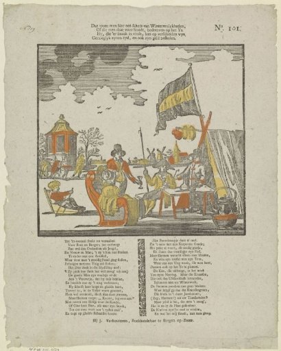 Thus here is shown a sketch of winter pleasures, / Or those held to be practiced on the ice. / He who finds pleasure in them can, in various ways, / Amuse himself and spend his money sufficiently