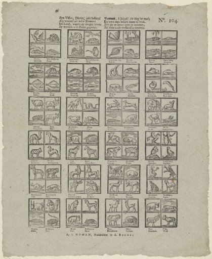 Fish, animals; as well known / As strange from every element [(...)]