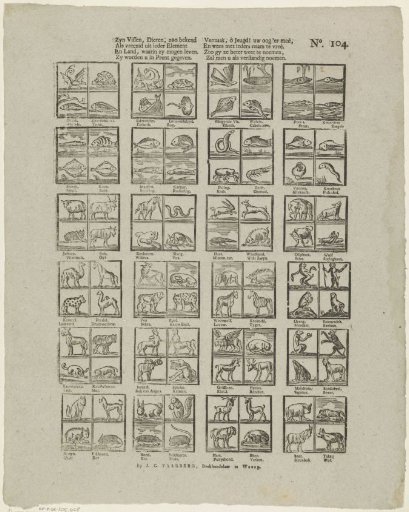Fish, animals; as well known / As strange from every element [(...)]