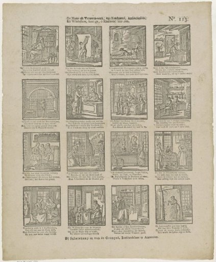 Both men's and women's work, by artists, craftsmen, / And shopkeepers, you can see here, O children!