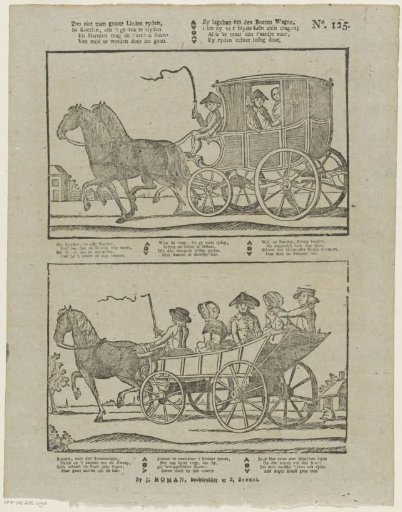 Thus one sees great people riding, / In carriages, to avoid the roughness [(...)]
