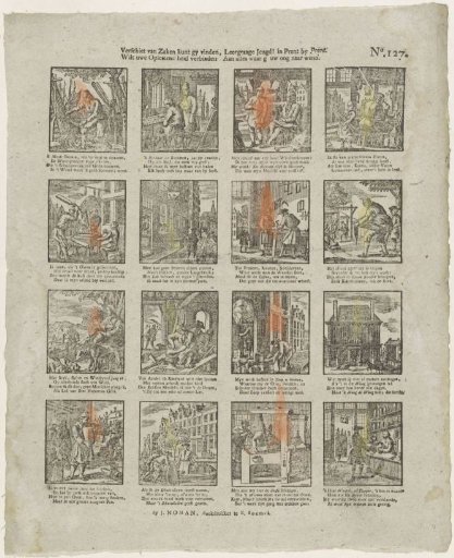 A variety of subjects you can find, / Learn gladly, youth! in print by print. / Let your attention be connected / To everything toward which you turn your eye