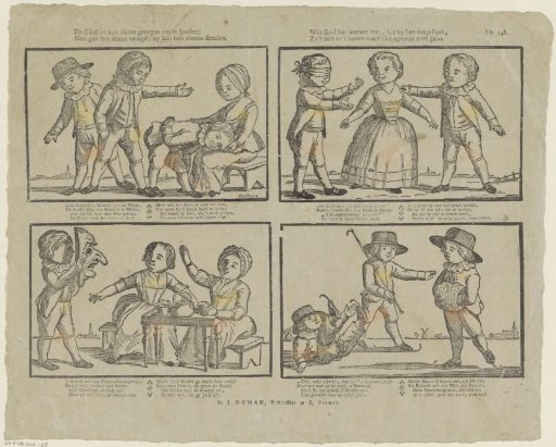 Children are always inclined to play; / Grant them this joy, it can delight their minds. / Whatever game it may be, let it be allowed to them, / As long as it does not hinder their learning