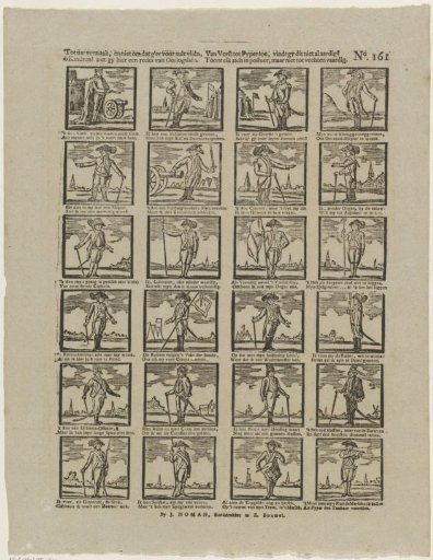 For your amusement, and not so that you will flee from it, / oh children! see here a series of soldiers. / From the general to the piper, you will find this all quite charming? / Each shows himself in posture, but not ready to fight