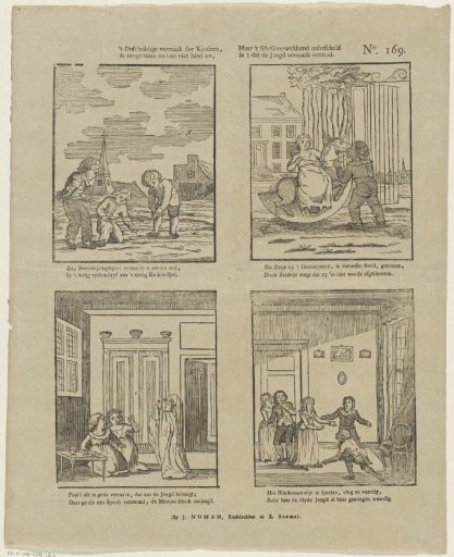 The innocent amusement of children, / Is pleasant and can do no harm, / But the frightening rudeness / Is what deprives youth of pleasure