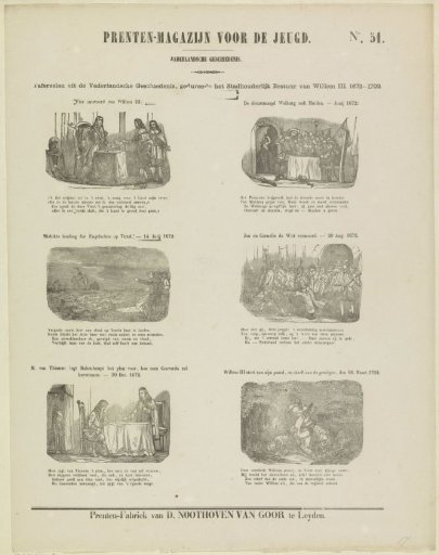 Scenes from national history, during the stadtholderate of William III 1672-1702