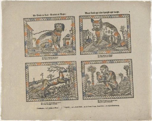 The dog and cat / hearts and ape / There you can pick your joy