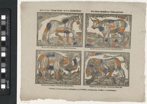 Here you see / O young youth! in this new print / Four animals depicted from life accurately