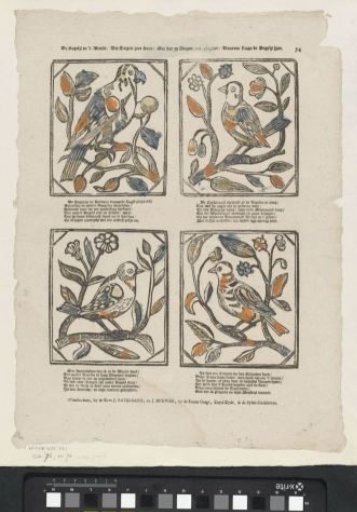 The birds in the forest / Who sing very boldly: Because they sing with pleasure / Therefore the birds stand here