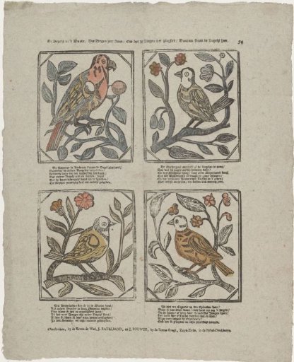 The birds in the forest / Who sing very boldly: Because they sing with pleasure / Therefore the birds stand here