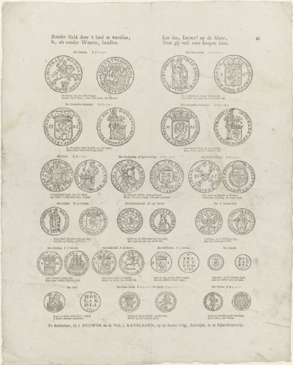 To wander through the country without money, / Is like trading without goods. / Therefore, reader! take heed of the coin, / Where you can buy much