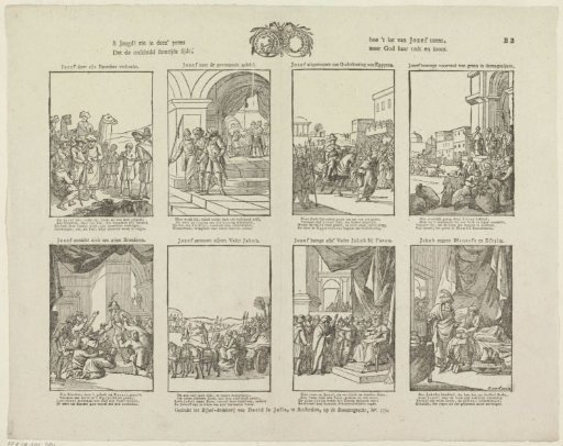O youth! see in this print / That innocence sometimes suffers, / As the fate of Joseph shows, / But God saves and rewards her