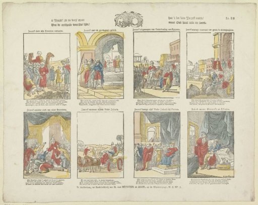 O youth! see in this print / That innocence sometimes suffers, / As the fate of Joseph shows, / But God saves and rewards her