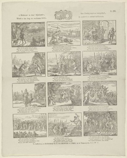O children! in this Bible print, / Is shown to you the long and laborious life, / Of King David, / Described in Samuel's story