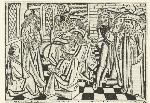 Christ preaching in a chamber