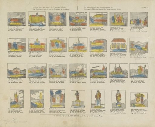 You have here, dear youth, as it were a gallery. / Of architecture, to most usefully amuse your eye; / May this also be a new guarantee to you, / How one in the Netherlands always remained ablaze with love of art
