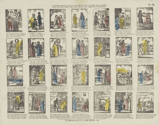 Variety pleases man / And is the soul of life; / Learn from this print, dear youth, / To pursue the good