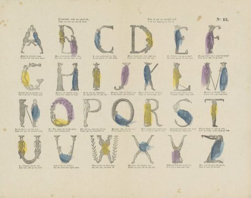 Dear children, again a gift, / Just as I think you would like. / Make good and useful use of it: / It is an artistic A, B, C