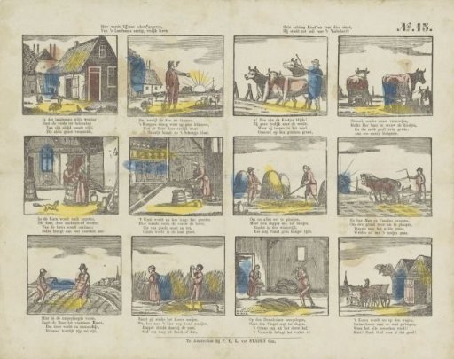 Here is given to you a sketch, / Of the useful, cheerful life of a countryman. / Have respect, children, for that station, / It contributes to the welfare of the fatherland!