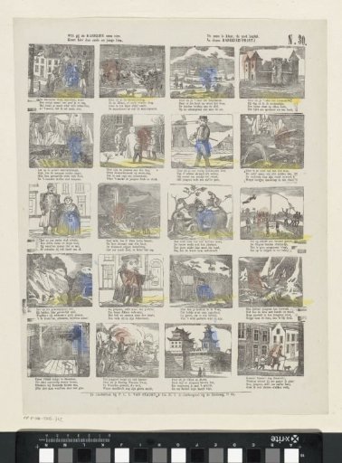 Do you want to see the magic lantern, / Come here, old and young people. / The man is ready, the fun begins, / In this magic lantern print