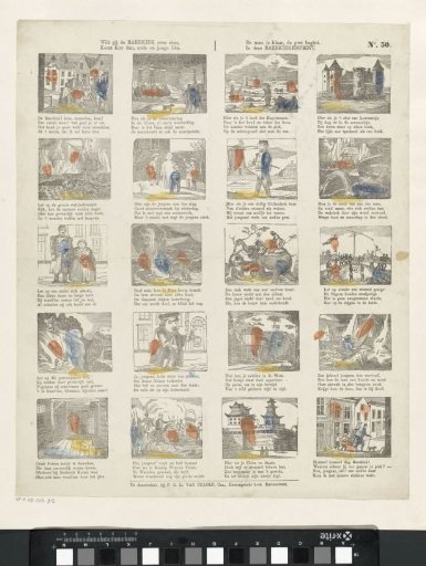 Do you want to see the magic lantern, / Come here, old and young people. / The man is ready, the fun begins, / In this magic lantern print