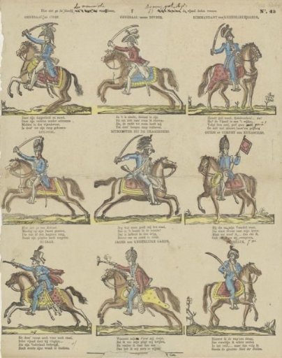 Here you see the clothing, [of the men who] in the past, / Under Napoleon made the enemy fear