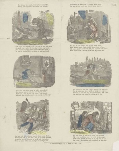 Six fables, dear youth, are presented to you here, / While each verse mentions the content; / First try to grasp the moral of the proposal well, / Then you will learn to value this print accordingly