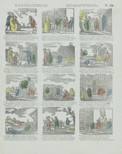 These six pairs of sketches in this print tableau wish to show, / What one comes to witness from the beginning of the year, / Until the end, and what happens in each month, / As you, o youth! see here in these twelve months
