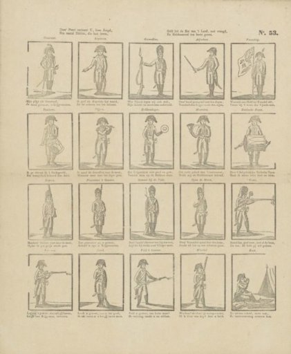This print shows you, dear youth. / A number of heroes, who their lives. / Give for the honor of the country, with joy, / And heroic courage to the best
