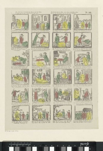 Behold, children! The occupation of Steven van der Klok, / In everything he does, he is equally busy. / That Steven was a man, with whose various affairs / You may, for your pastime, amuse your mind