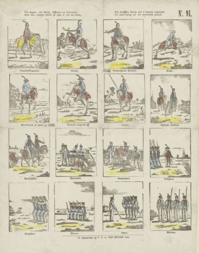 What weapons, what clothing, the art of exercising, / Just look at these prints, you can learn much from them, / What has war not invented in arts, / To the subversion of the human race