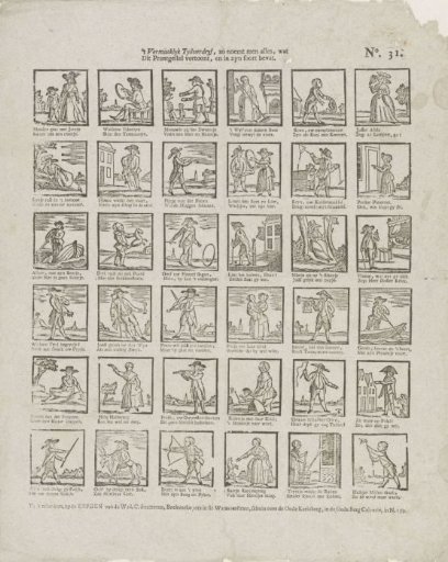 The pleasant pastime, so everything is called that this print set shows and contains in its kind