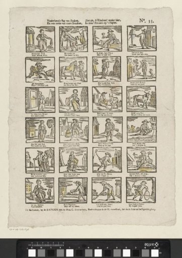 Many sorts of things, and a series of strange pranks, behold them again here, children, in these prints on paper