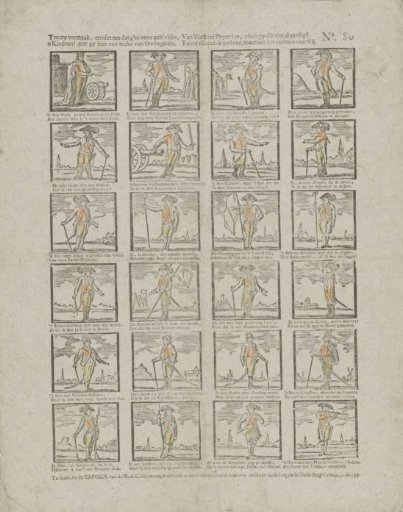 For your amusement, and not so that you will flee from it, / O children! here you see a series of war songs. / From fife to piper, do you not find this all charming? / Each shows itself in posture, but not ready to fight