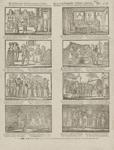 The feast times which one is accustomed to celebrate, / From year to year, yet with merry manners / You see depicted in this print collection, ô children! / Amuse yourself with them while you read and play