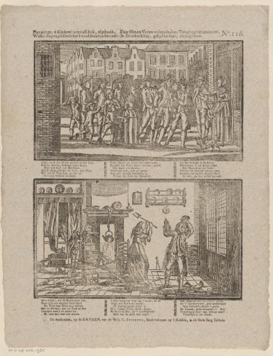 Here you see, ô children! depicted to your horror, / How a bad household breeds disorder / Where man and woman, mutually driven by discord, / Live miserably in drunkenness, quarreling and beating