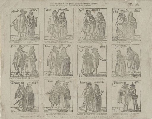 See, Children! in This Print, How We Dressed Formerly; Learn, from the Verses, Our Difference in Nature and Customs.