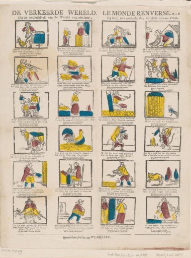 The Wrong World. / Le monde renverse / He who does not yet know the perversity of the world, / Let him learn this with attention from this new print