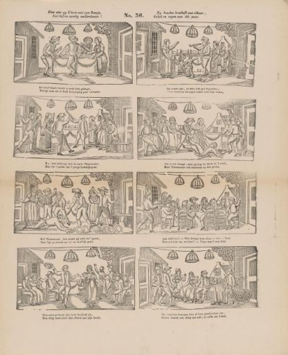 Here you see Chloris with his Rosje, / That sweet and pretty sugar box! / They are holding a wedding together; / Luck and blessing to this couple