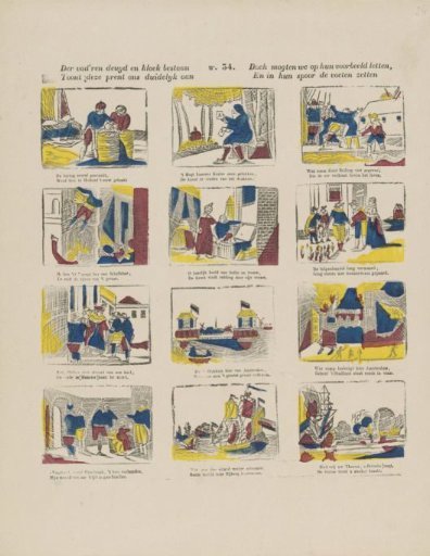 The virtue and sturdy existence of our fathers / This print shows us clearly; / Yet may we take heed of their example, / And set our feet in their footsteps