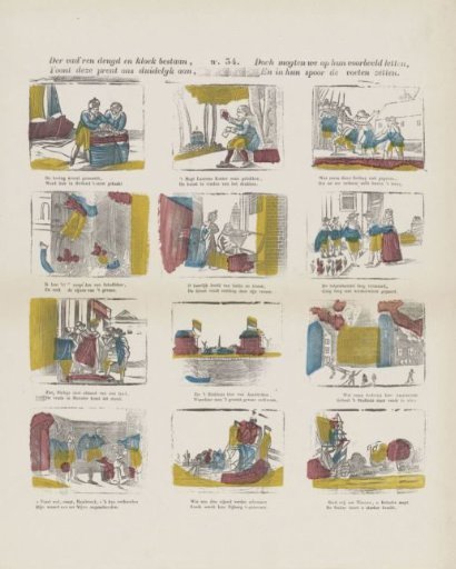 The virtue and sturdy existence of our fathers / This print shows us clearly; / Yet may we take heed of their example, / And set our feet in their footsteps