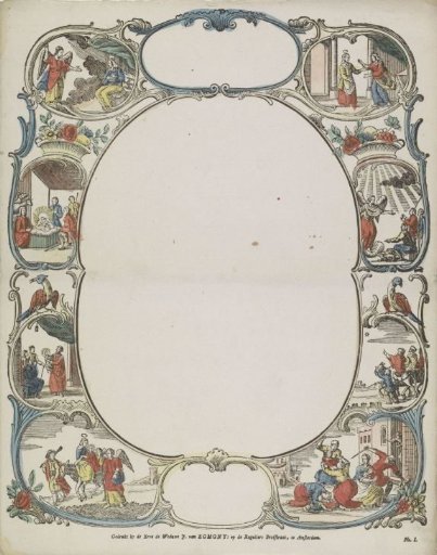 Wish letter with scenes from the New Testament